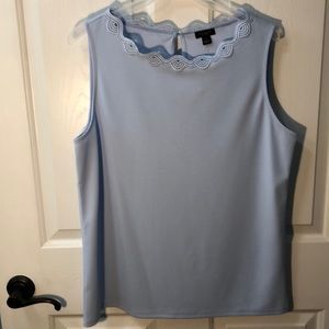 Ann Taylor Factory sleeveless baby blue top L